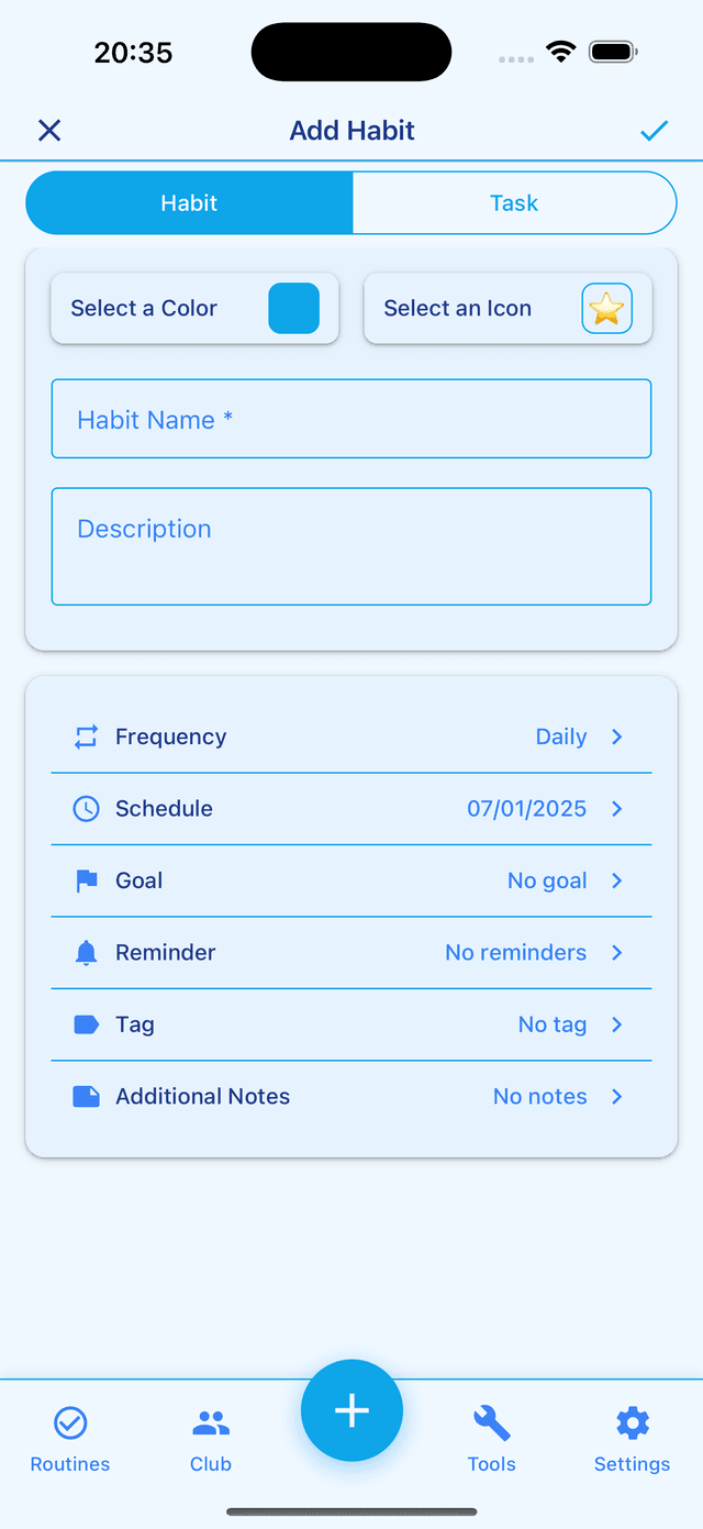 Add New Habits